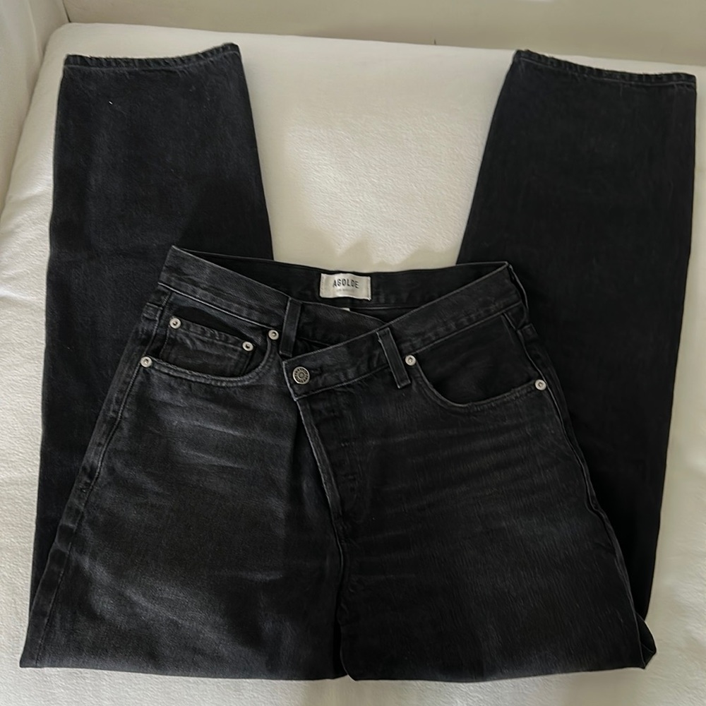 Agolde ‘crisscross’ black jeans